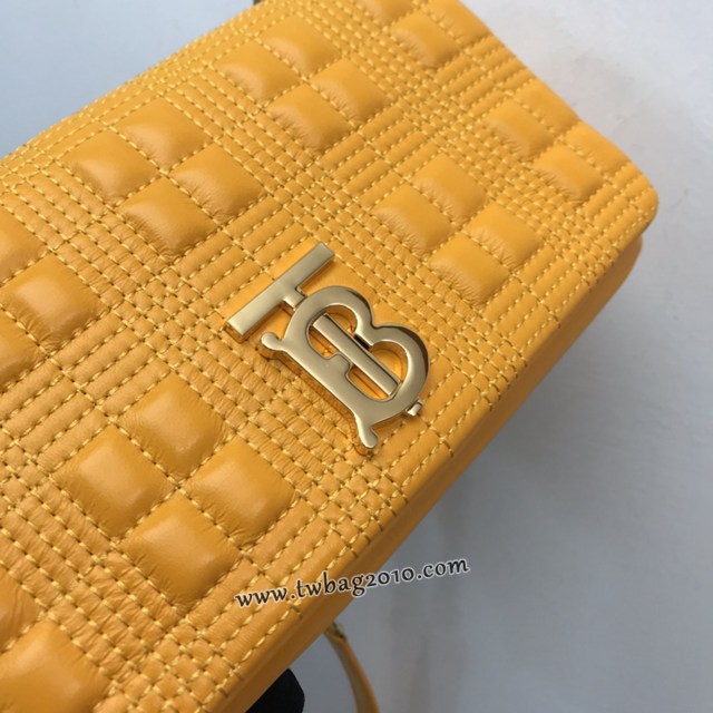 Burberry專門店新款羊皮小號TB蘿拉包 巴寶莉絎縫品牌格紋鏈條單肩挎背女包 yxb1532